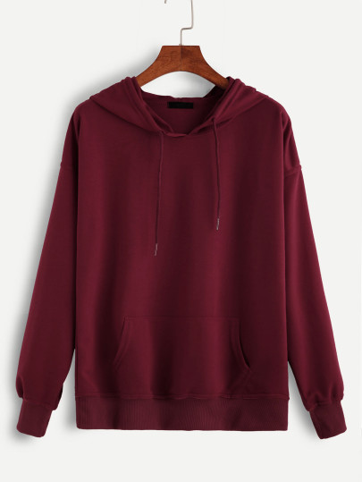 Sudadera con capucha y cordón - rojo