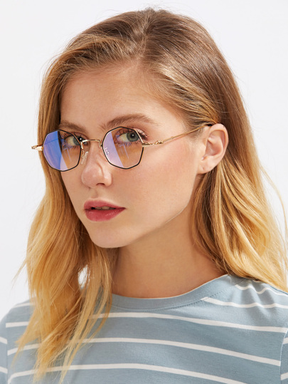 Gafas polígonas metálicas
