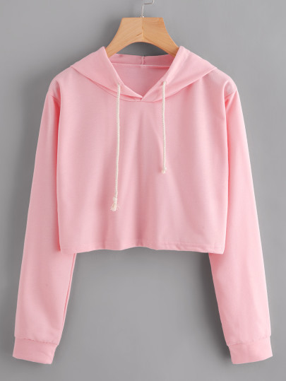 Sudadera corta con capucha