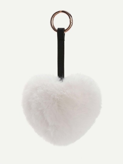 Accessoire de sac en cuir faux en forme du cœur