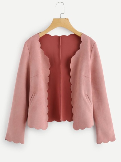 Wildleder Jacke mit Muschel