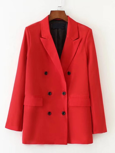 Blazer avec double rangées des boutons