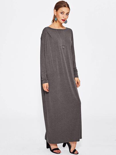 Heather Knit Cocoon Tee Dress