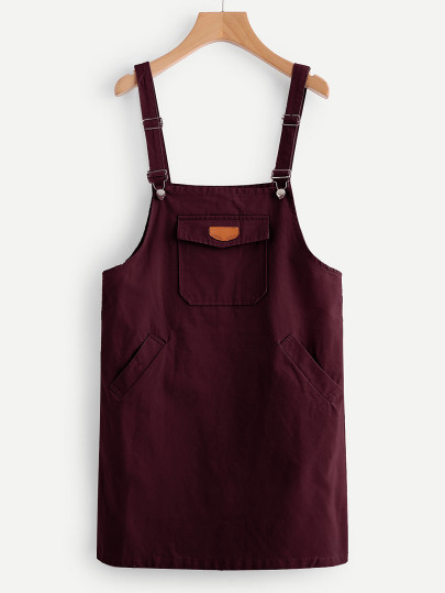 Patch Pocket Pinafore Dress