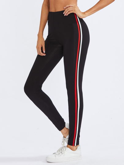 Leggings a strisce laterale
