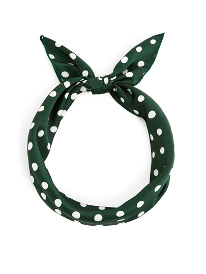 Polka Dot Print Satin Bandana