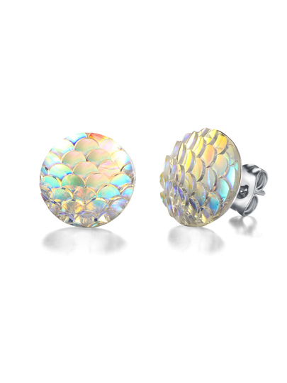 Ombre Scale Stud Earrings