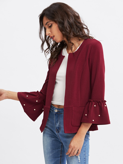 Blazer avec manche cloche avec perle