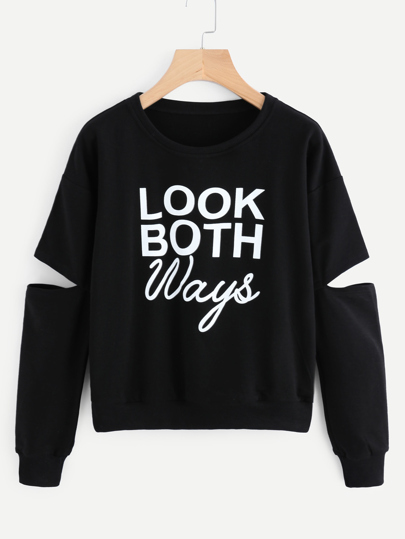 Sweatshirt mit Buchstabenmuster