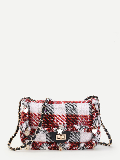 Sac de chaîne imprimé à carreaux détail de l\'étoile