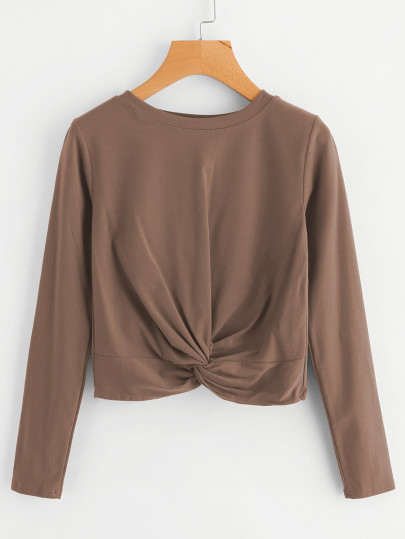 Twist Front Crop Tshirt