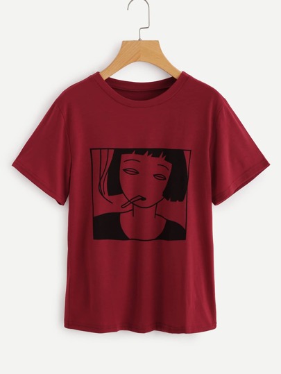 Camiseta con chica