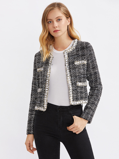 Blazer con bordi a contrasto