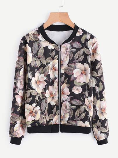 Giacca con stampa floreale