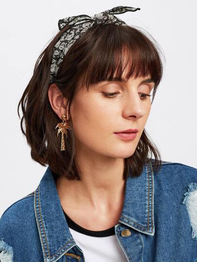 Paisley Print Tie Headband