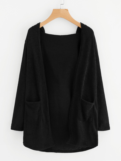 Dual Pocket Hooded Cardigan