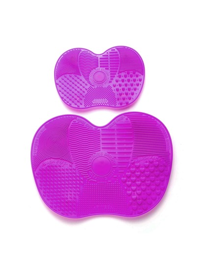 Nettoyeur de brosse à maquillage en forme de pomme 2 pièces