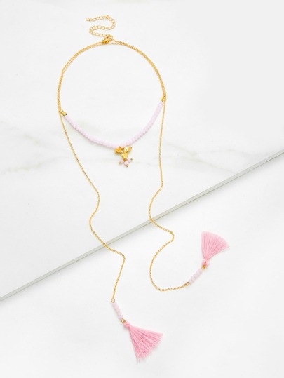 Collana con pendente con nappa