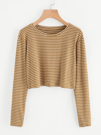 Camiseta corta de rayas