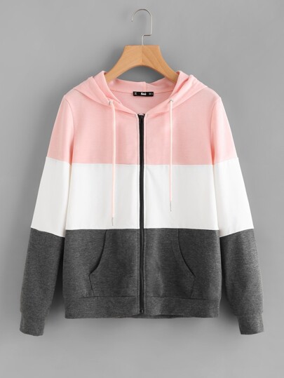 Cut And Sew Hoodie Jacket