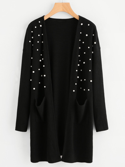 Manteau avec poche avec perle