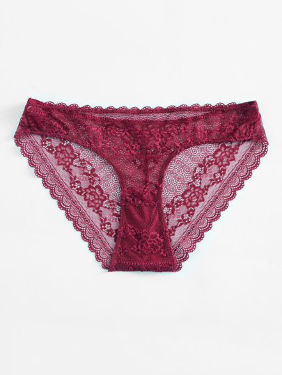 Scalloped Floral Lace Panty