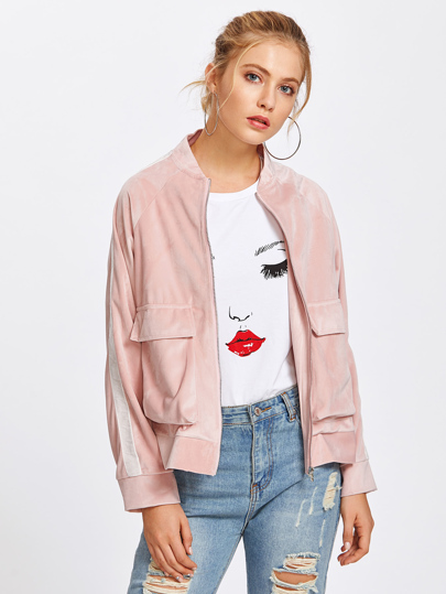 Velvet Baseball Jacket