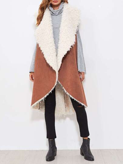 Veste en shearling faux