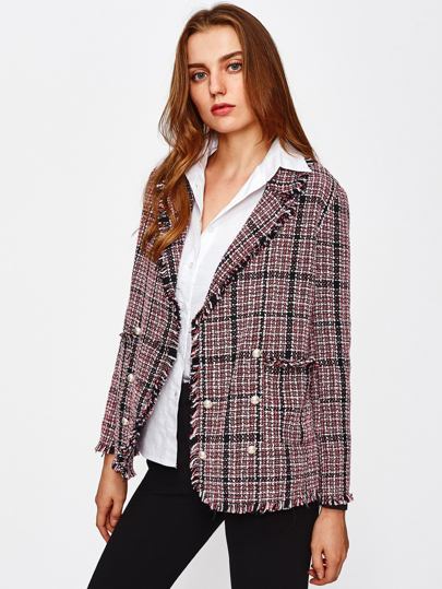 Blazer con bottoni di perle sintetiche