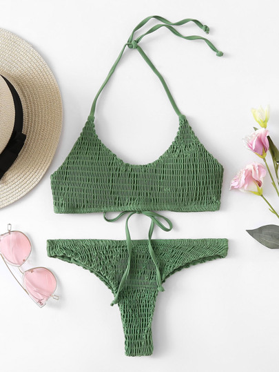 Set di bikini allacciato al collo