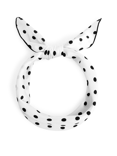 Polka Dot Print Satin Bandana