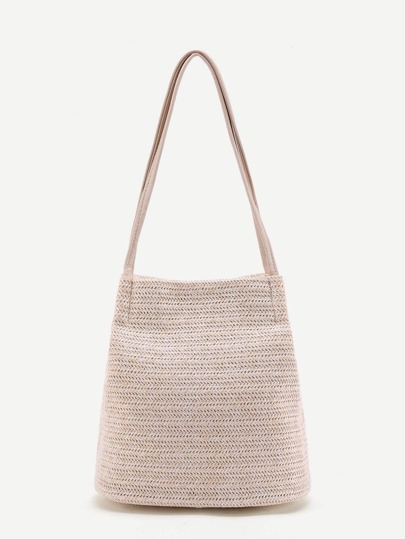 Bolso de hombro de paja