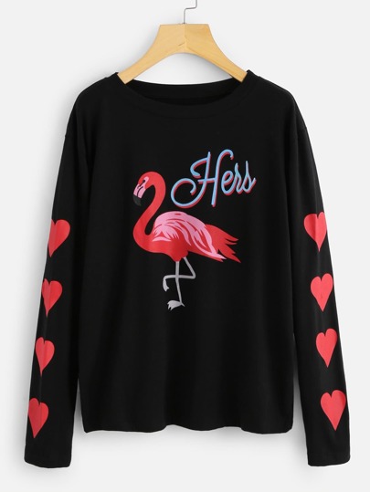 Flamingo Print Tee