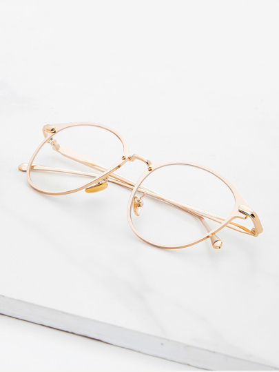 Metal Frame Clear Lens Glasses