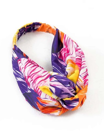 Floral Print Twist Headband