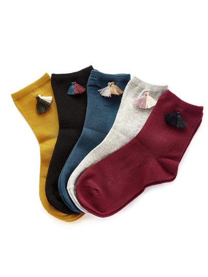 Chaussette avec détail de frange 5paires