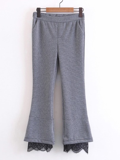 Pantalones de encaje con vuelo