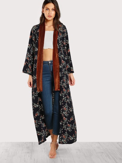Open Front Longline Duster Coat