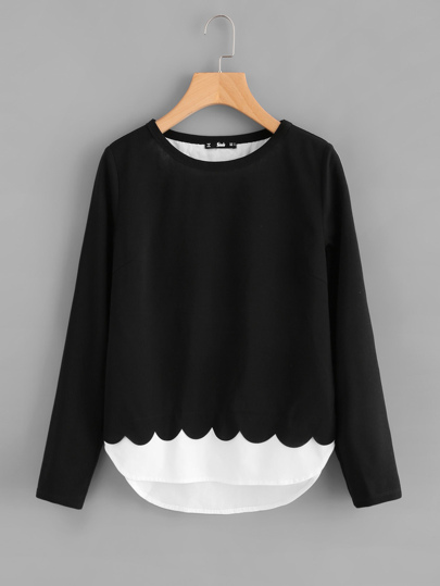 Tee 2 In 1 festonné