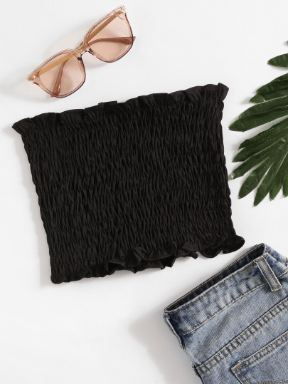 Shirring Bandeau Top