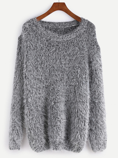 Fuzzy Strick Pullover
