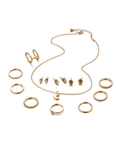 Set di collana & catena & anello & orecchini