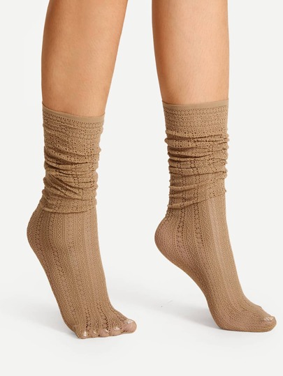 Cut Out Calf Length Socks