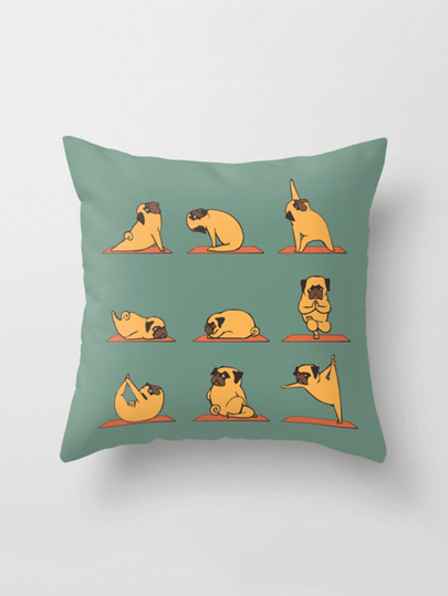 Pug Print Pillowcase Cover