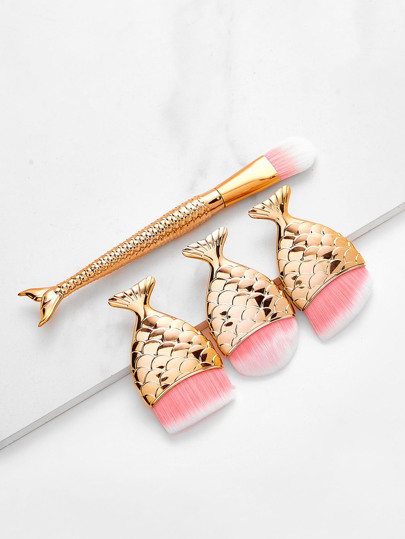 Fish Shaped Makeup Brush 4pcs