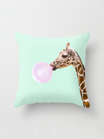 Taie d\'oreiller imprimé girafe