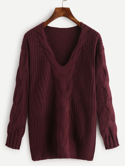 Maglione con scollo profondo e spalle scivolate