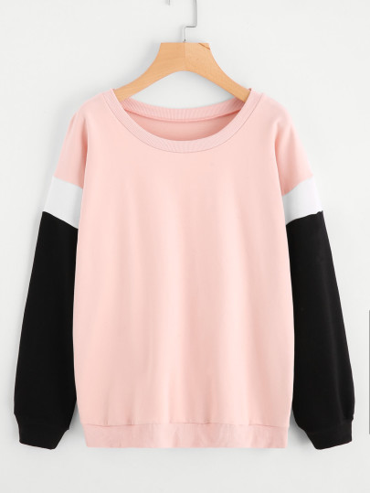 Sudadera con manga en contraste