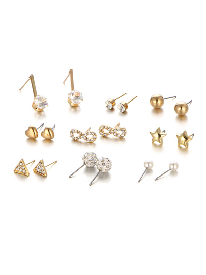 Ensemble de boucle d\'oreille design de l\'étoile et cœur