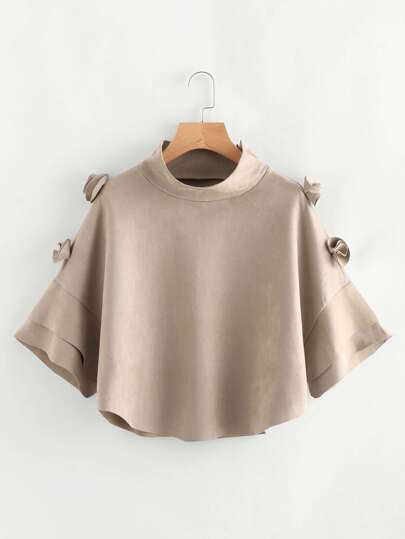 Cappotto con abbellito di 3D fiore